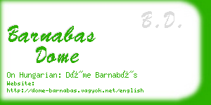 barnabas dome business card