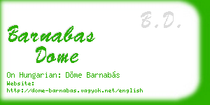 barnabas dome business card